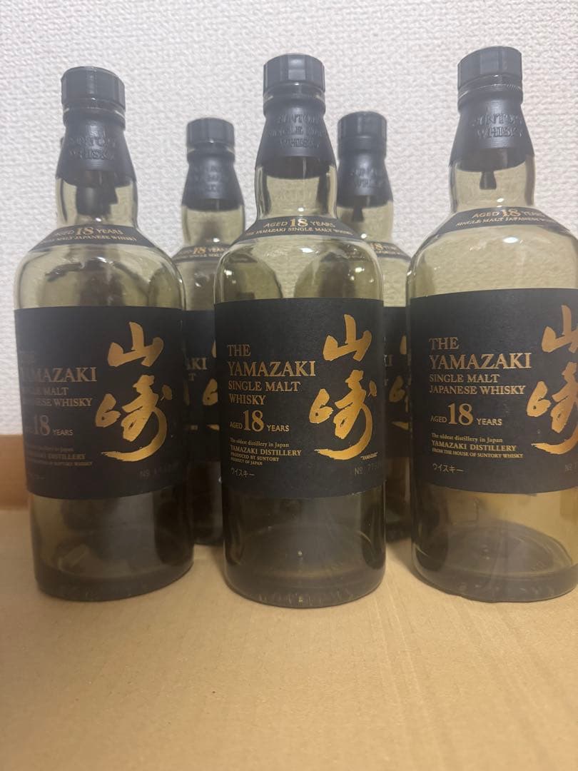山崎 18年 シングルモルトウイスキー 700ml空瓶６本