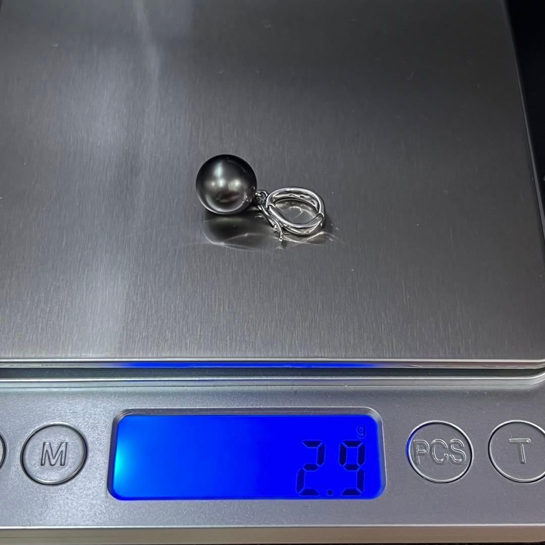 ミキモト 黒蝶真珠 パール ペンダントトップ 10mm K18