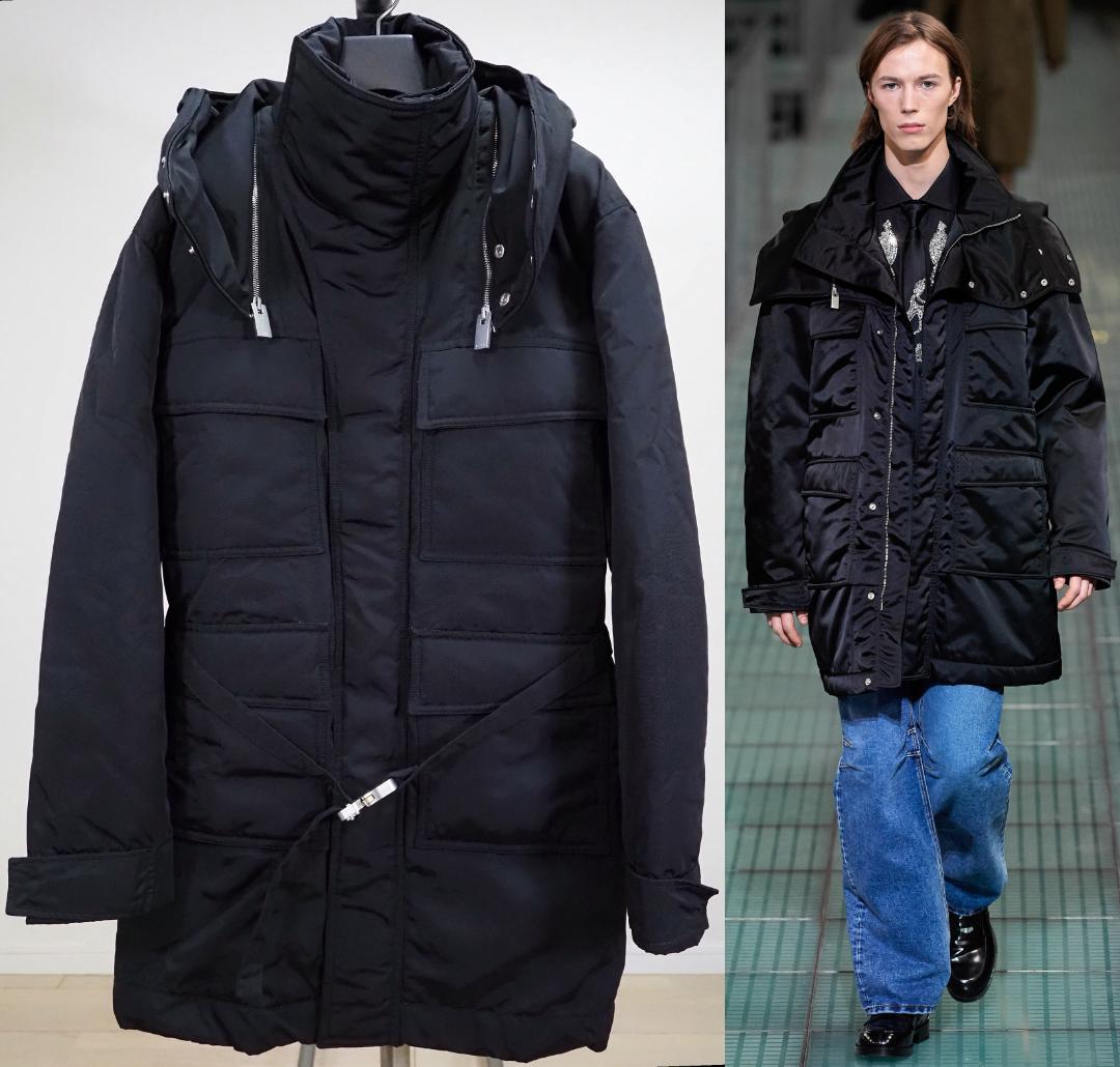 1017 ALYX 9SM アリクス 20AW中綿入りフーデッド比翼コートXS