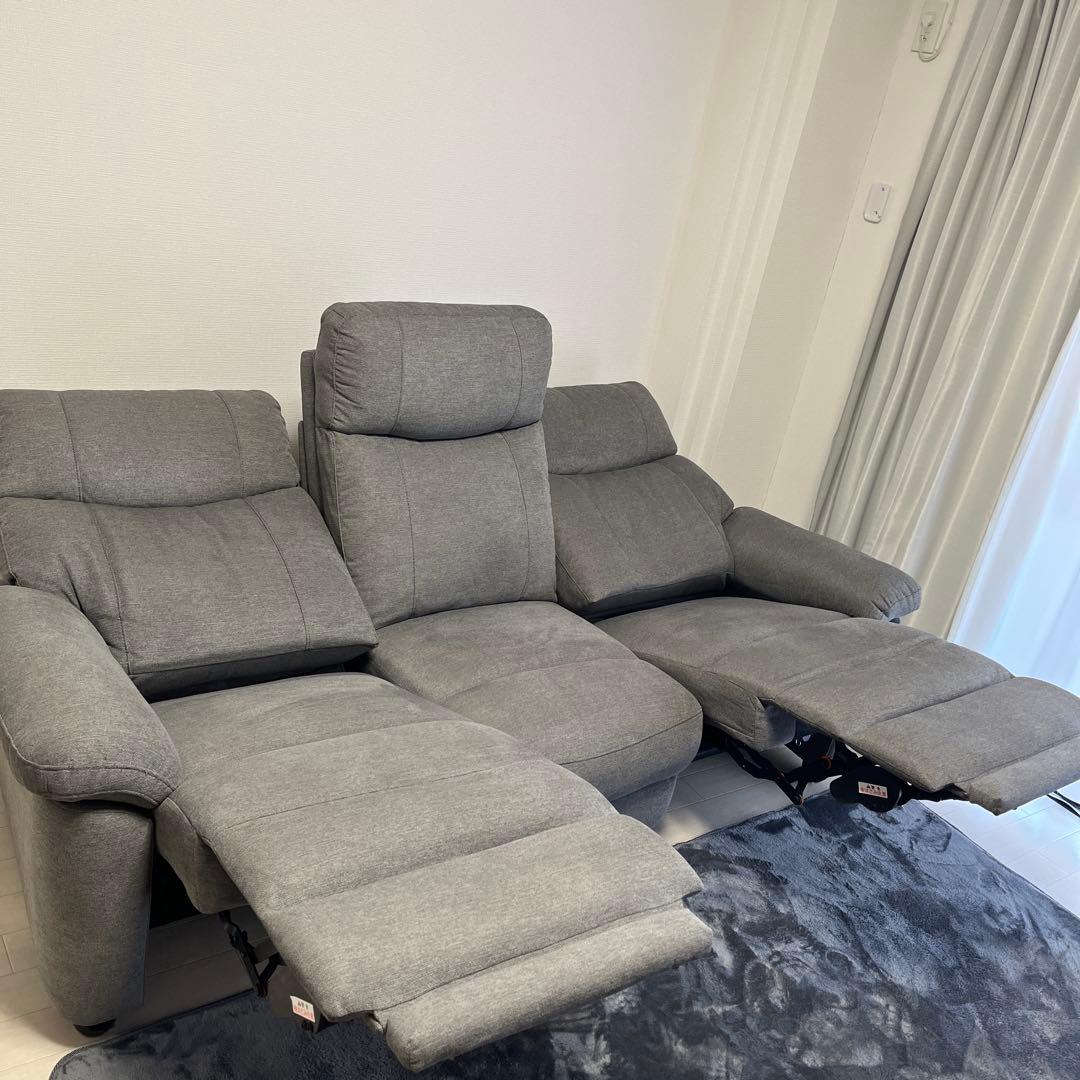 【早い者勝ち】ニトリ　電動リクライニングソファ　３人掛け　★匿名配送★ 送料込！