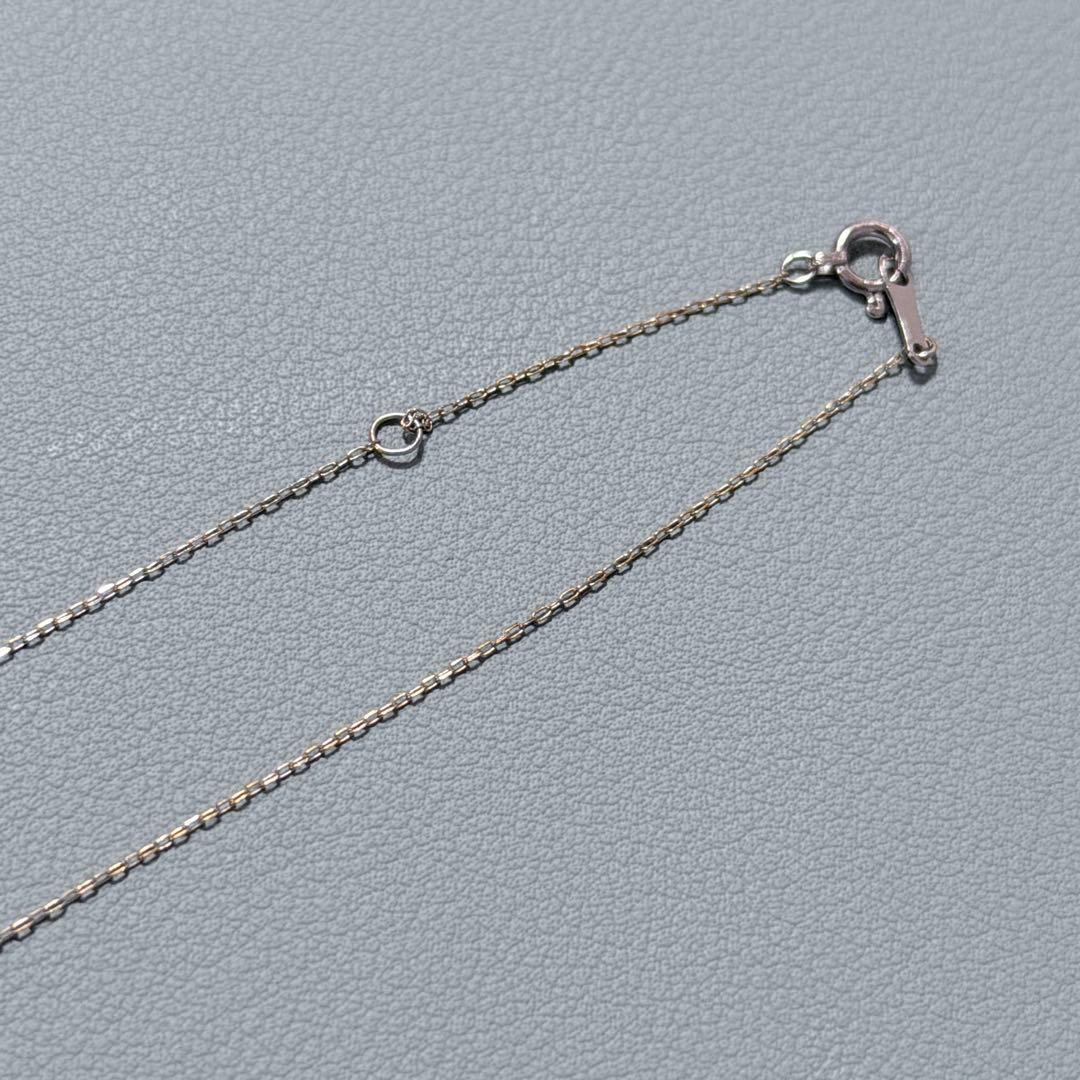 【 渡邊】K18 一粒ダイヤモンド ネックレス 0.1ct WG YG