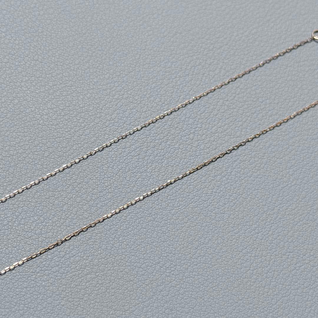 【 渡邊】K18 一粒ダイヤモンド ネックレス 0.1ct WG YG