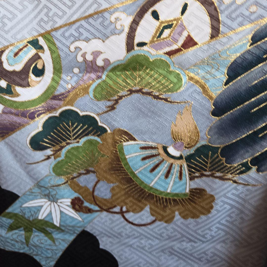 1-11　正絹　男の子お祝い着物　長襦袢付き　産着　逸品