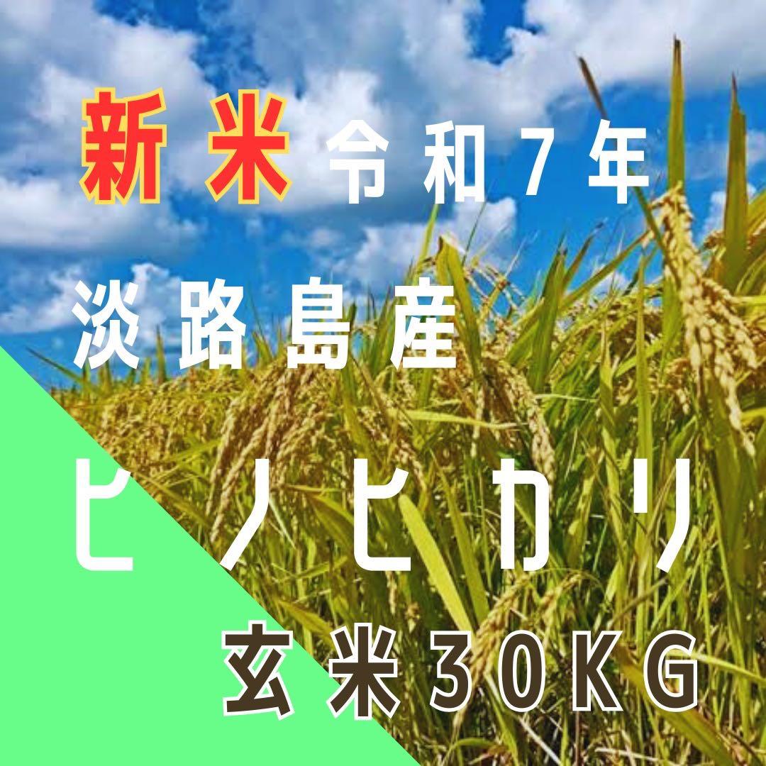 令和7年産 ヒノヒカリ　玄米30キロ 淡路島産 30kg