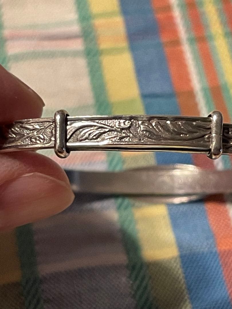 アガット⭐︎インポート品バングル⭐︎silver⭐︎ダイヤモンド⭐︎クリーニング済