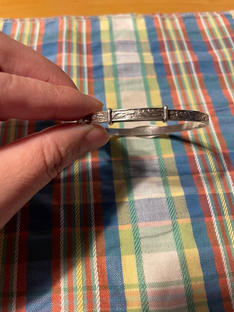 アガット⭐︎インポート品バングル⭐︎silver⭐︎ダイヤモンド⭐︎クリーニング済