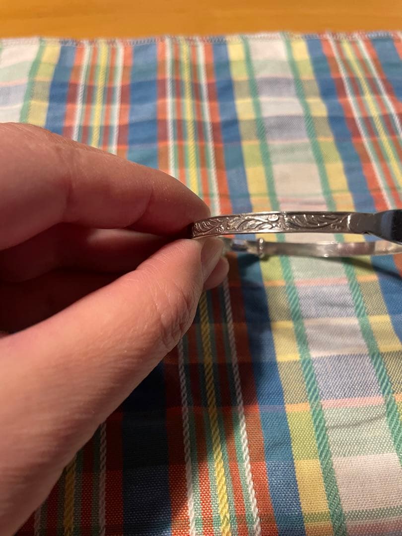 アガット⭐︎インポート品バングル⭐︎silver⭐︎ダイヤモンド⭐︎クリーニング済