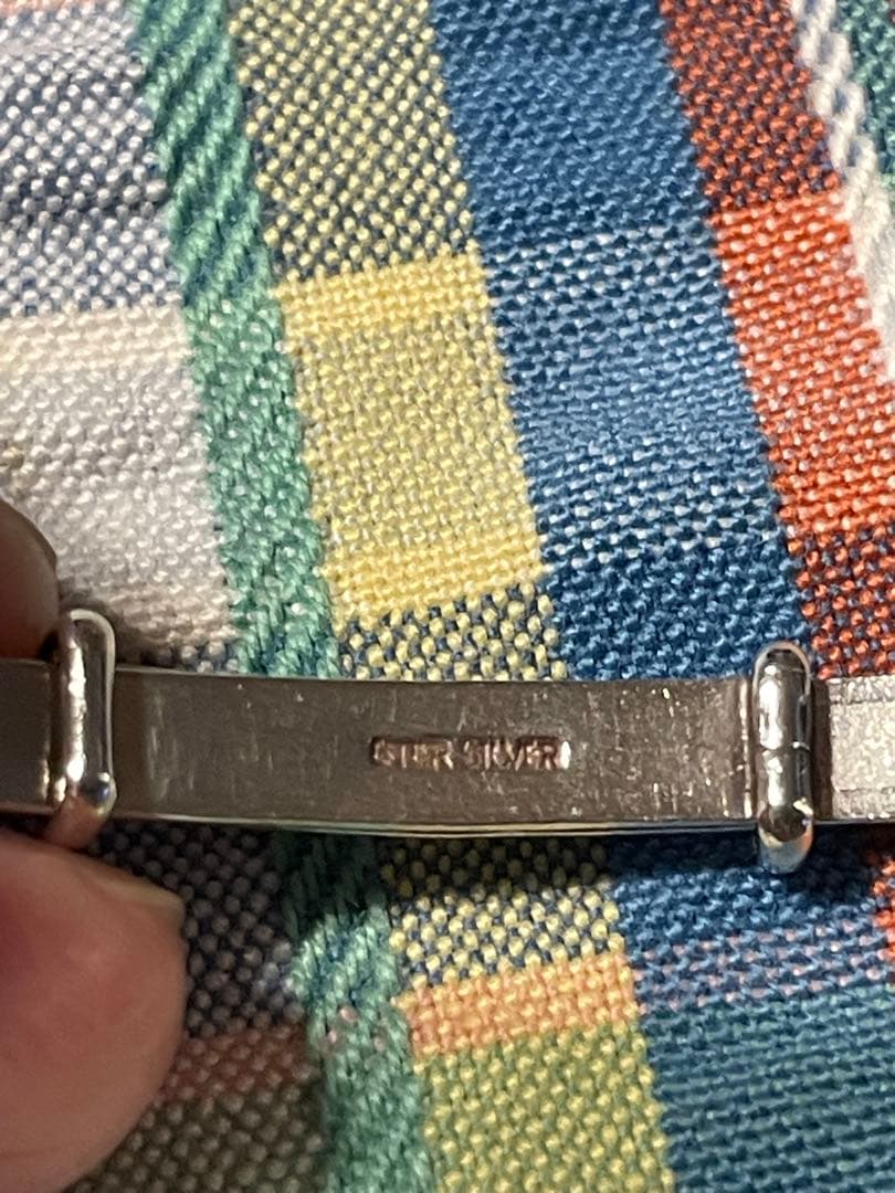 アガット⭐︎インポート品バングル⭐︎silver⭐︎ダイヤモンド⭐︎クリーニング済