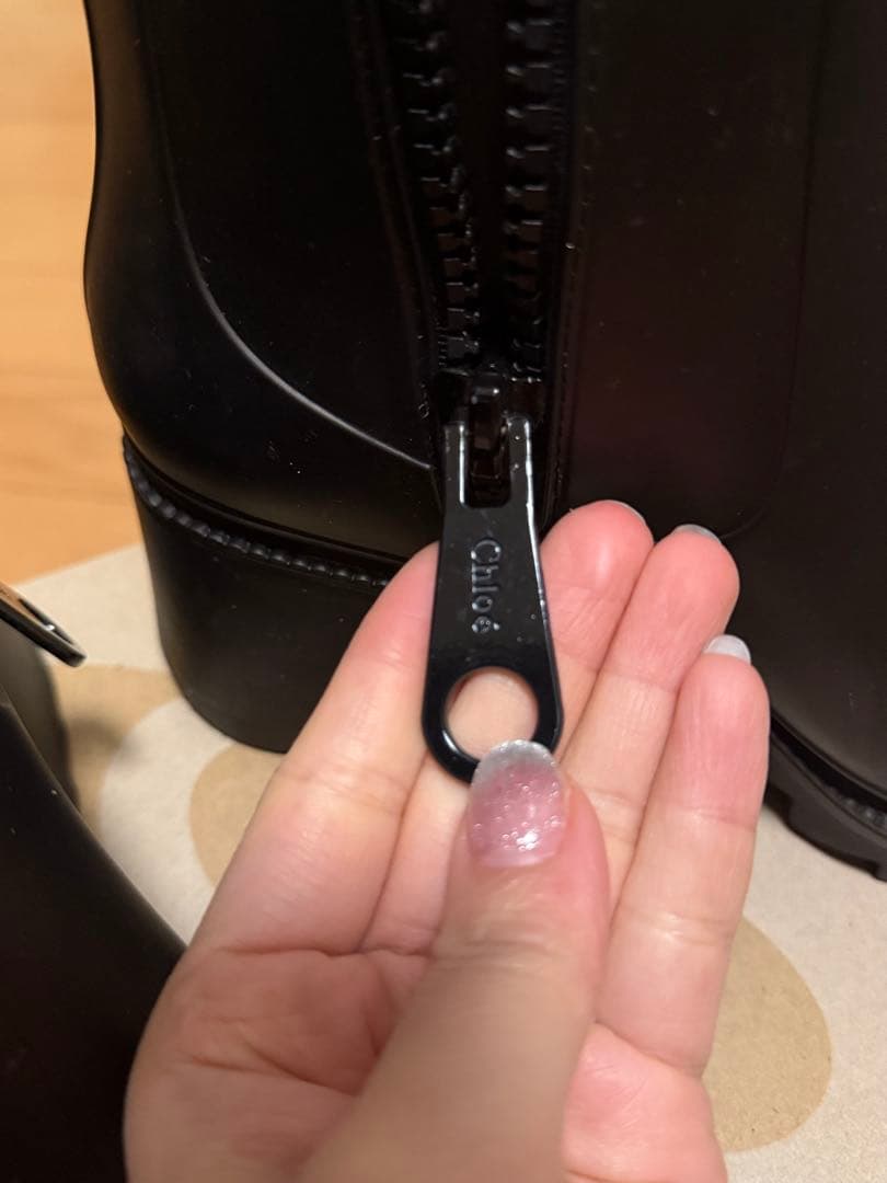 Chloé ブラック レインブーツ ヒール付き