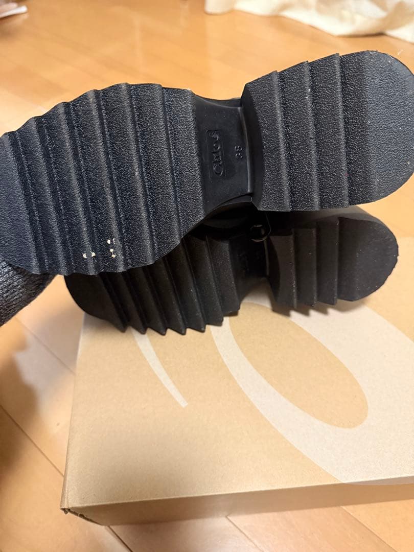 Chloé ブラック レインブーツ ヒール付き