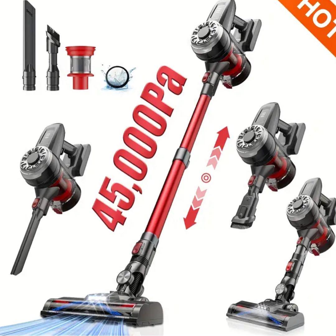 新品　充電式コードレス　掃除機　45000Pa ハイパワー吸引力　ハンド型にも！