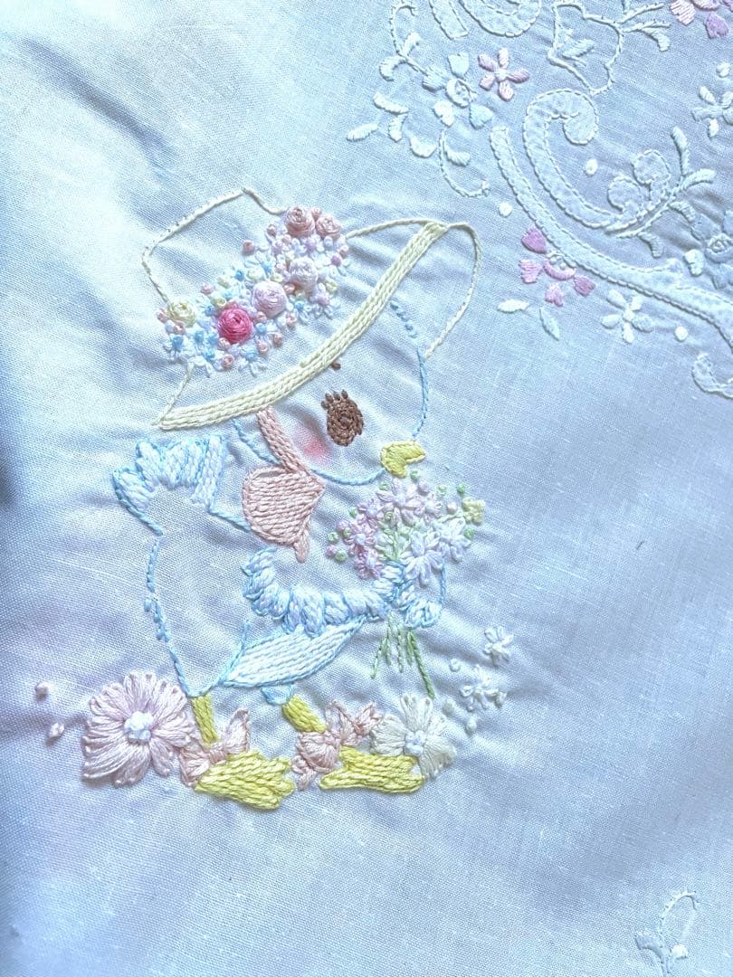 ♡C13(*^-^)♡さま確認用です。 大判クロス＆手刺繍お花2束×2·͜· ♡