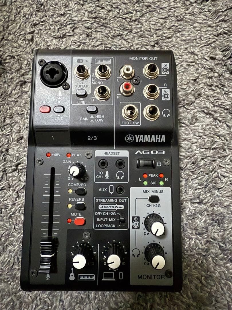 YAMAHA AG03 mk2オーディオインターフェイス