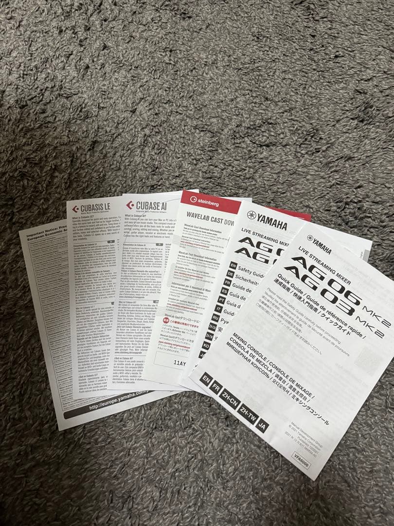 YAMAHA AG03 mk2オーディオインターフェイス