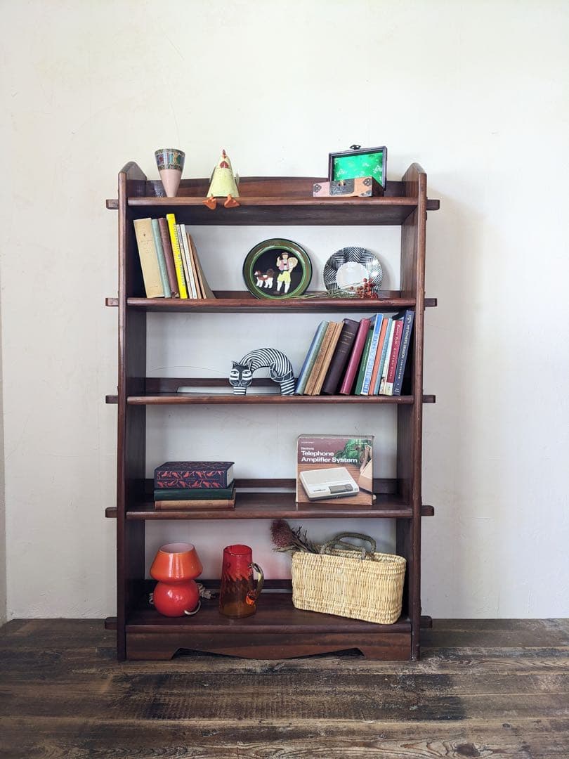 楔の本棚　木製オープンシェルフ　5段