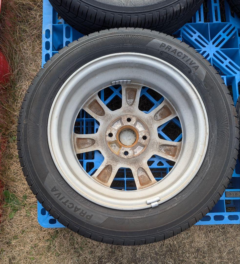 ①中古品 ダイハツタント2024製タイヤ付き純正ホイール4本セットの2本