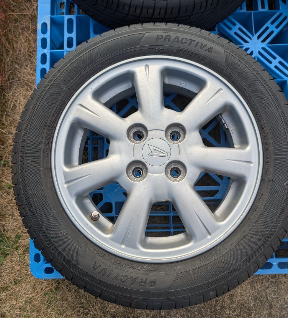 ①中古品 ダイハツタント2024製タイヤ付き純正ホイール4本セットの2本