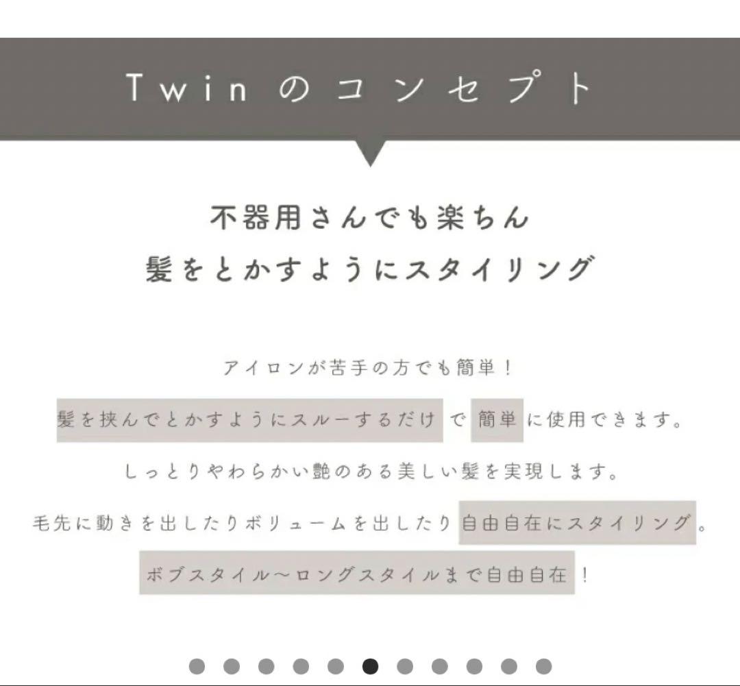 Twin ヘアアイロン ブラック