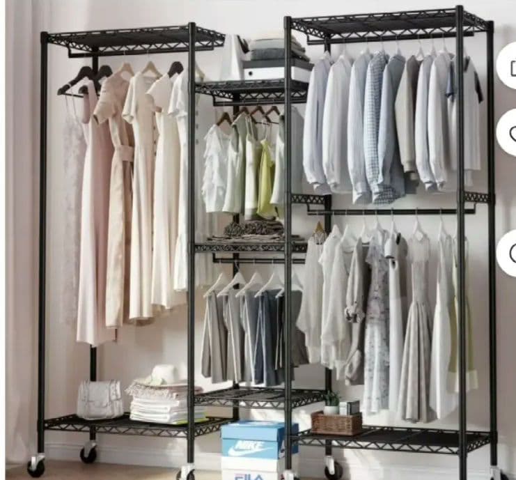 日本未発売 耐荷重519kg 収納力大 ハンガーラック 幅190奥行46高180