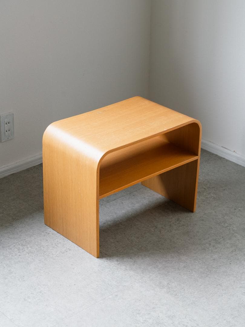モダン 2WAY 曲木 サイドテーブル 収納 スツール　ミッドセンチュリーレトロ
