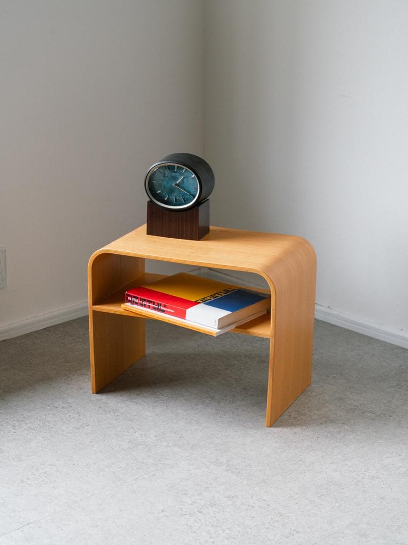 モダン 2WAY 曲木 サイドテーブル 収納 スツール　ミッドセンチュリーレトロ