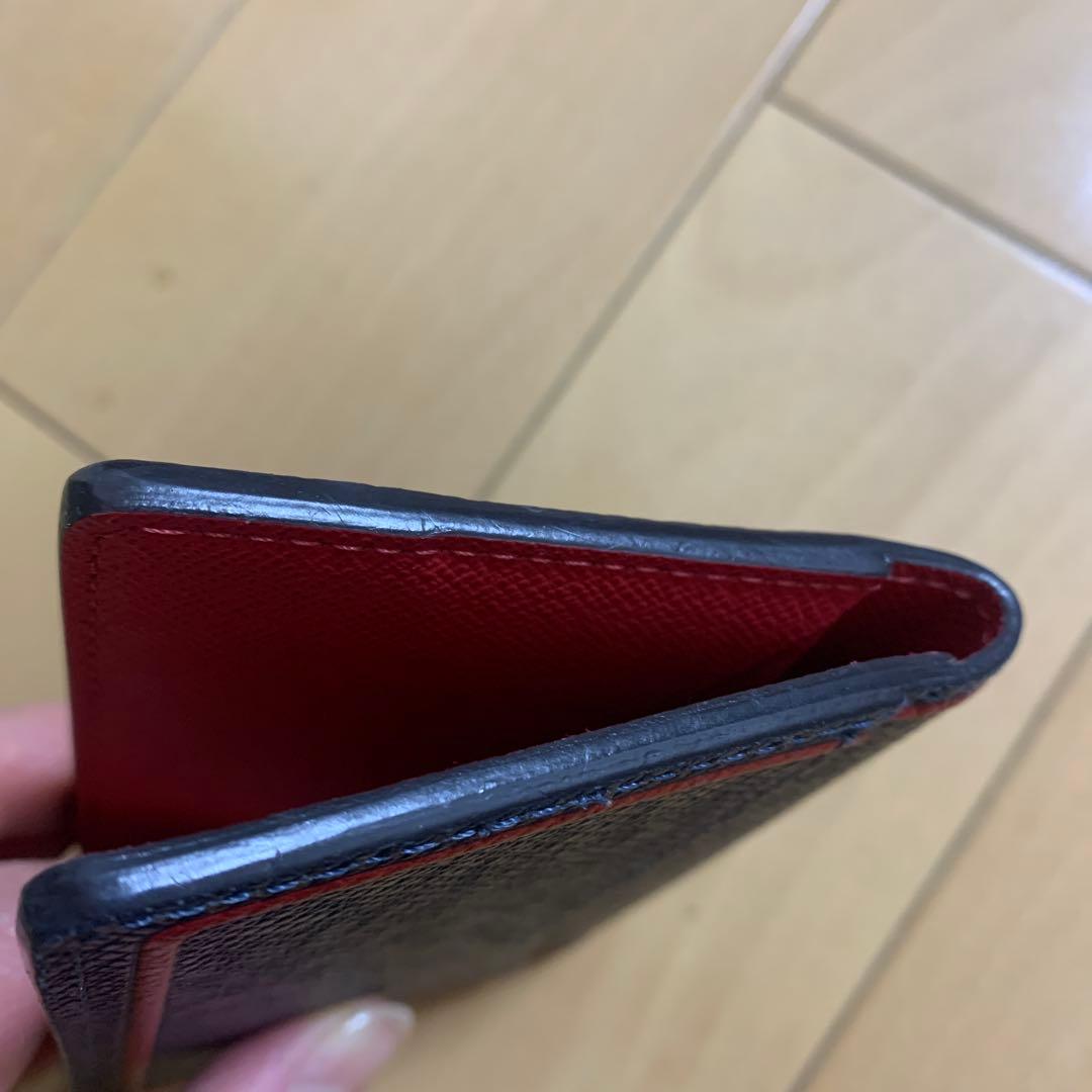 (美品)LOUIS VUITTON M.Sイニシャル入り　名刺入れ ネイビー