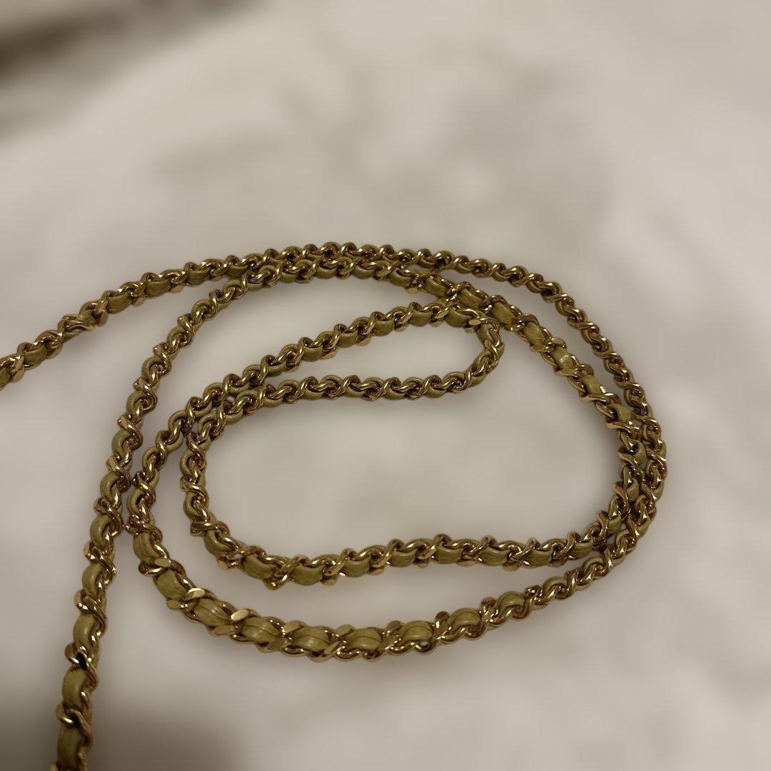 れ*ん様 CHANEL キャビアスキン チェーンショルダー 黄 ココマーク