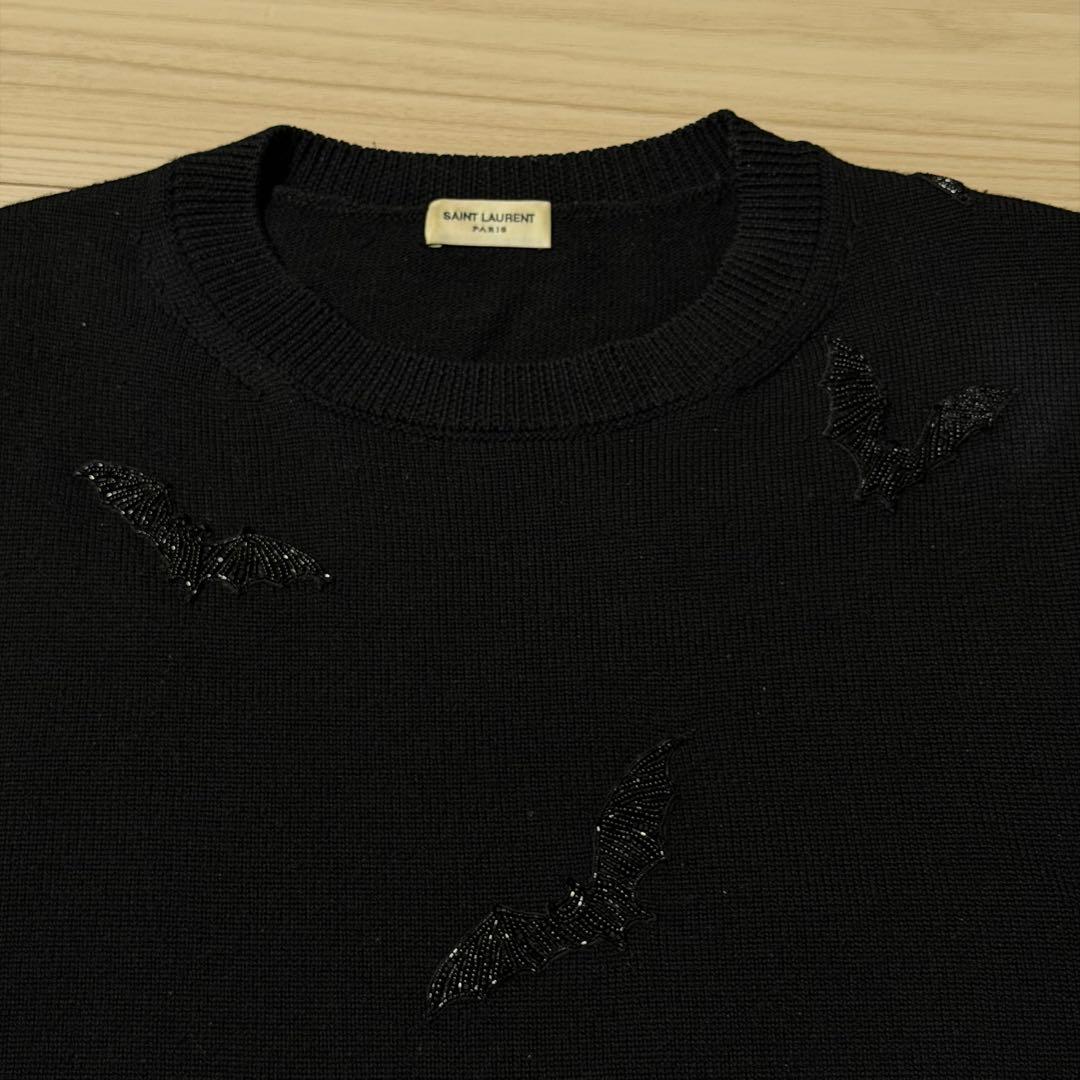 T*様 美品 サンローラン メンズ ニット セーター 刺繍