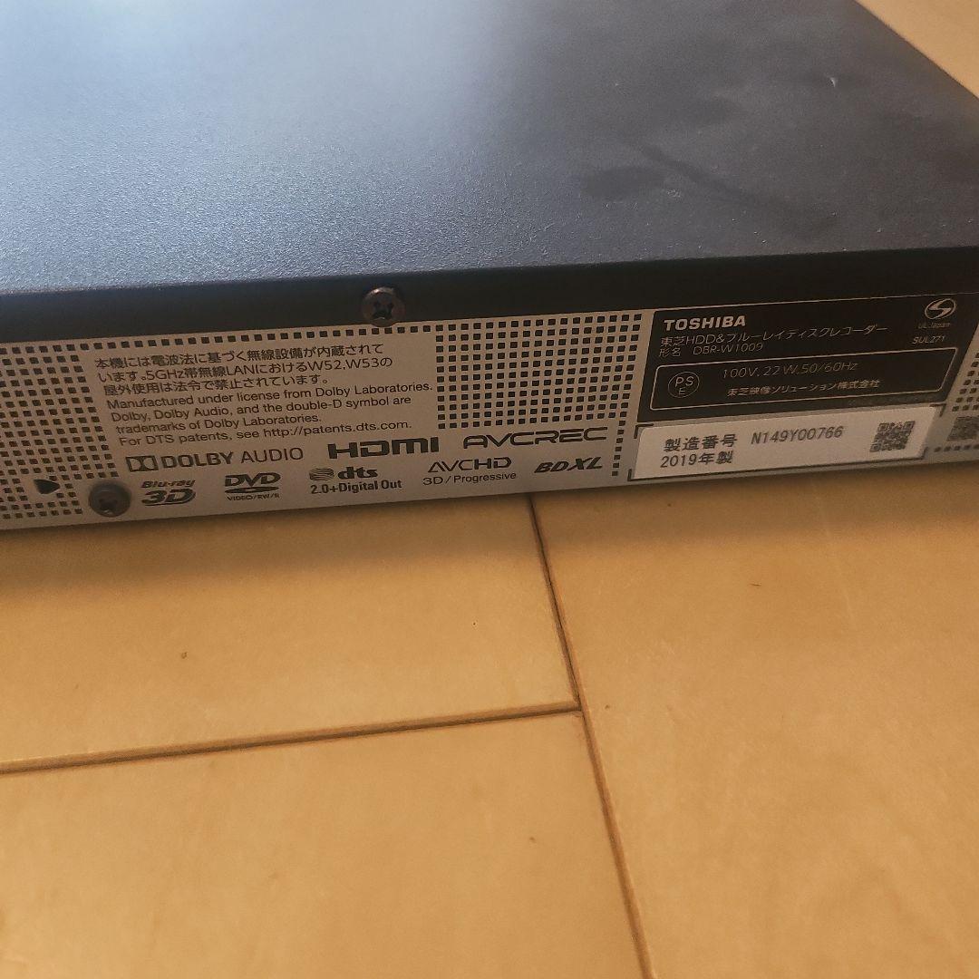 未使用　東芝Toshiba REGZA ブルーレイプレーヤー　DBR-W1009