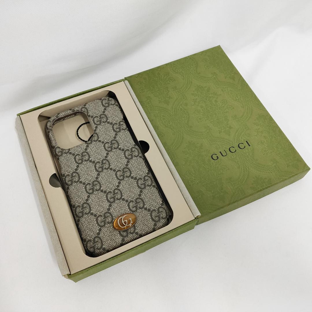 ○★新品 未使用 グッチ オフィディア iPhoneケース 13pro用ベージュ
