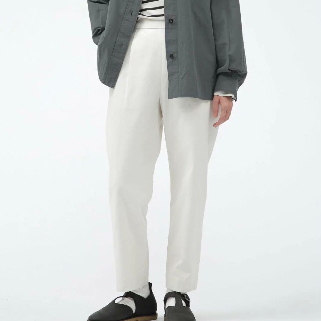 極美品 マーガレットハウエル 25SS ウォッシュドコットンツイル トラウザー