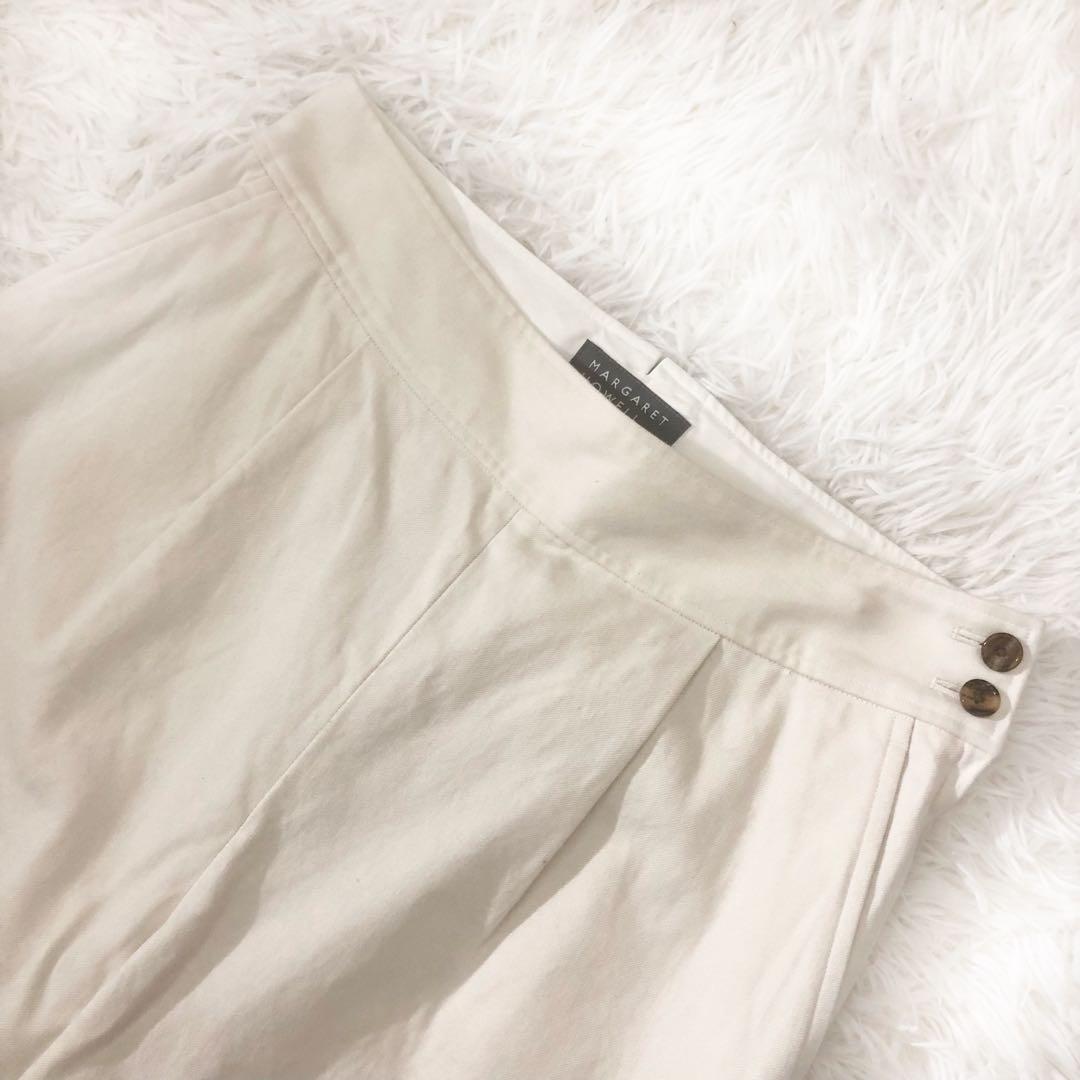 極美品 マーガレットハウエル 25SS ウォッシュドコットンツイル トラウザー