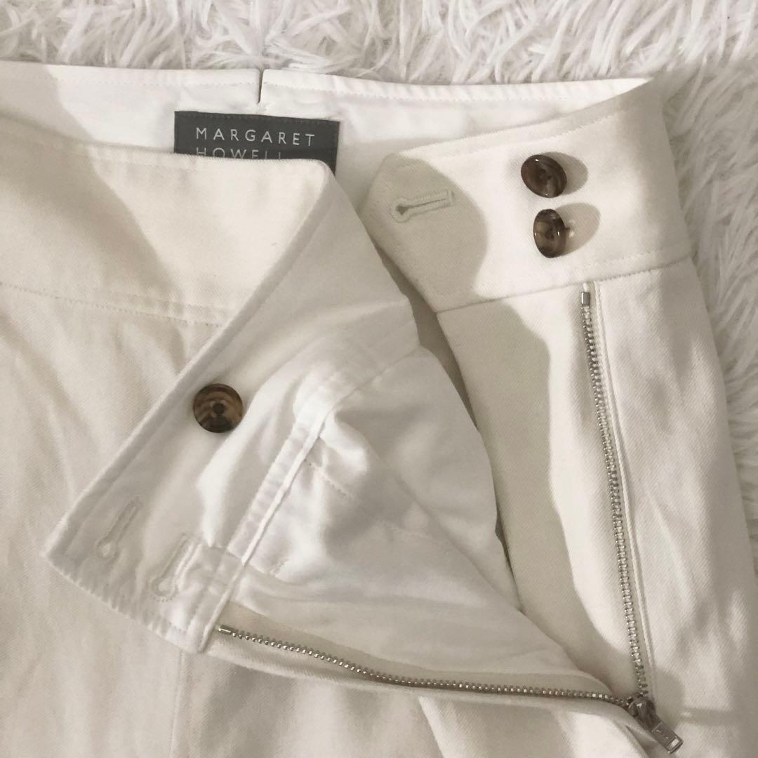 極美品 マーガレットハウエル 25SS ウォッシュドコットンツイル トラウザー