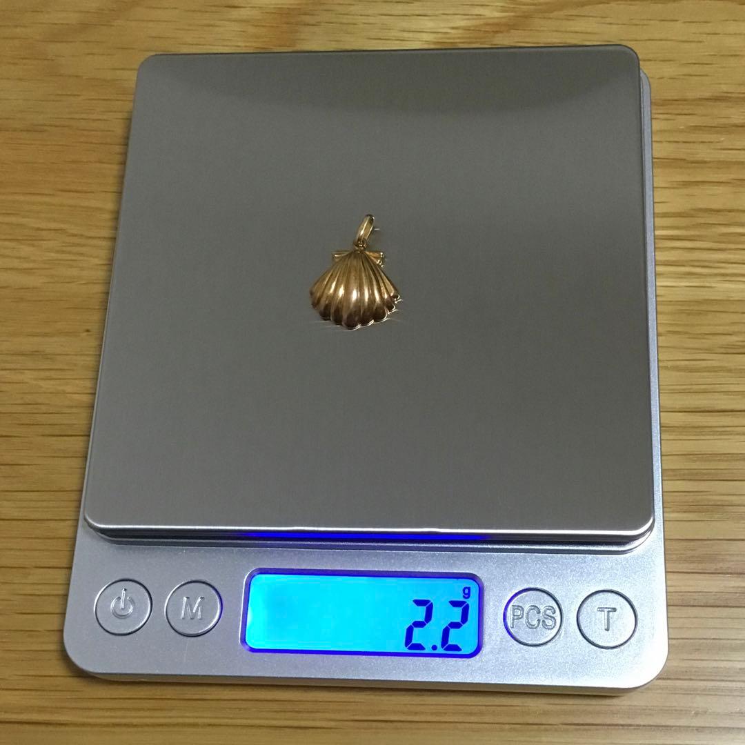 K18 貝モチーフ　シェル　チャーム　18金ペンダントトップ