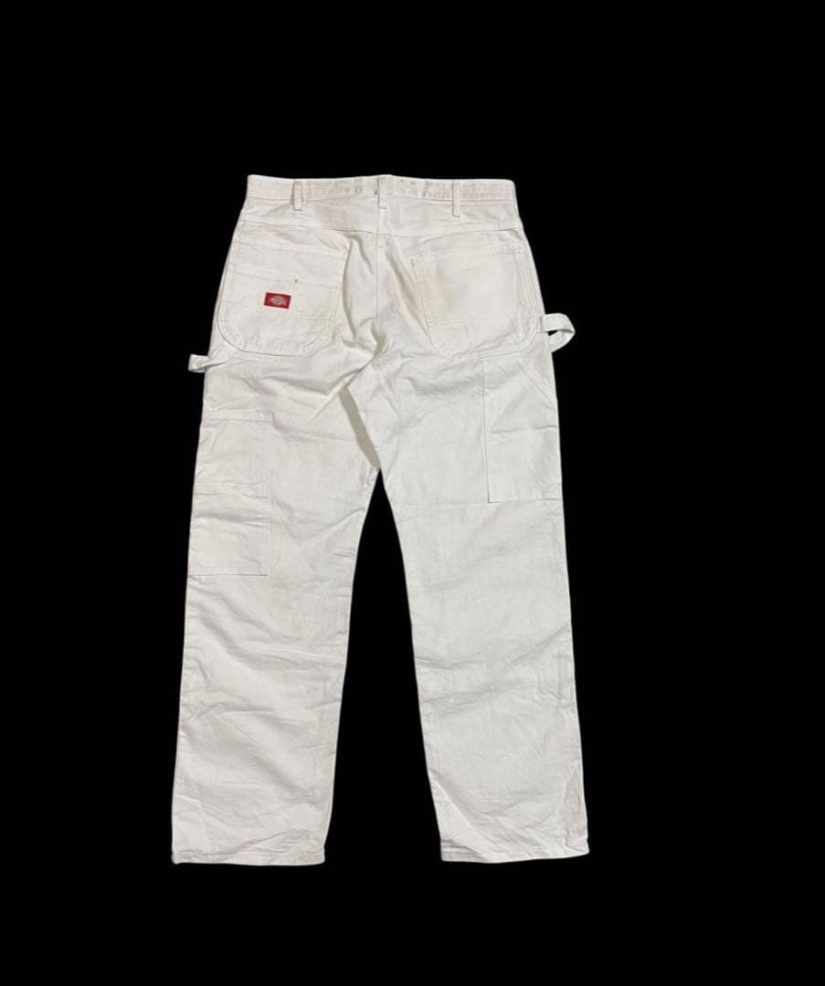 ディッキーズ　ダブルニー　ホワイトペインターパンツ　34×30