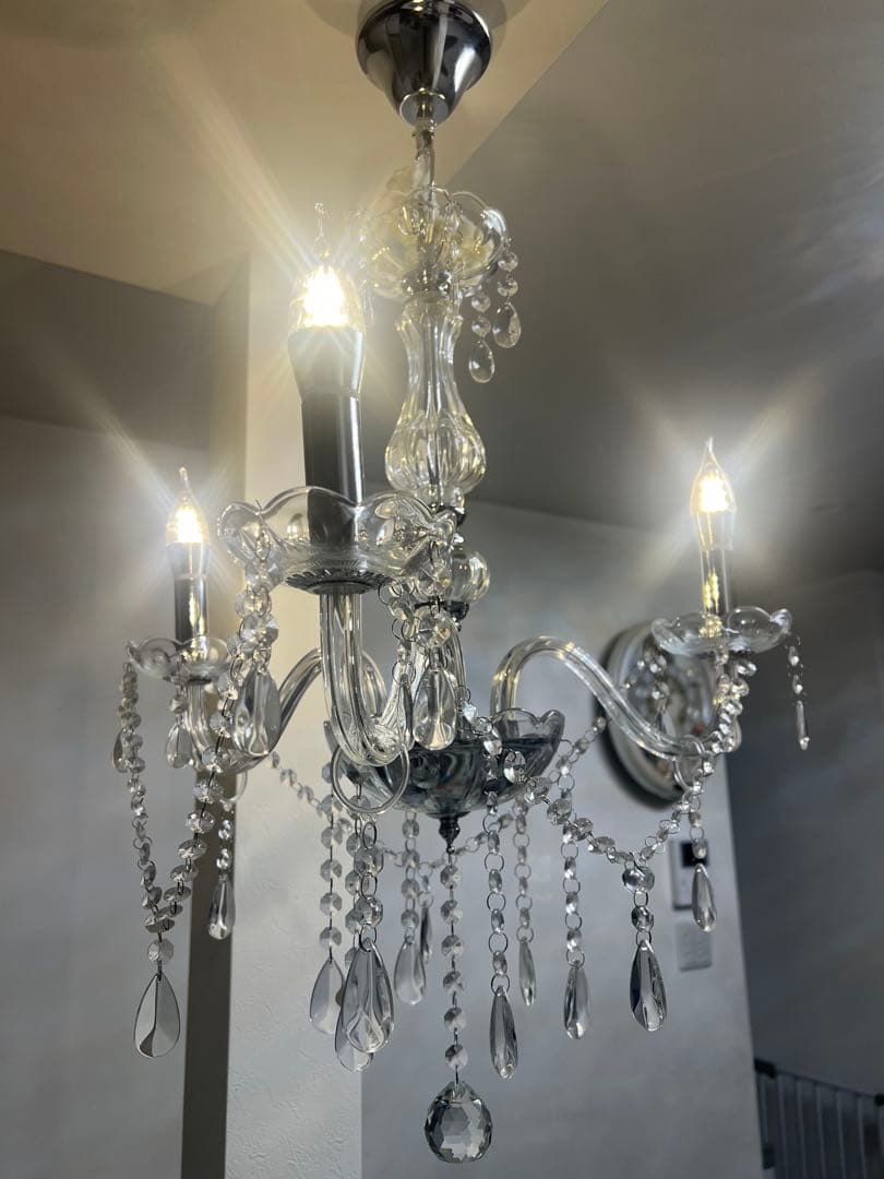 子*s様 LED電球付きクリスタルシャンデリア 3灯