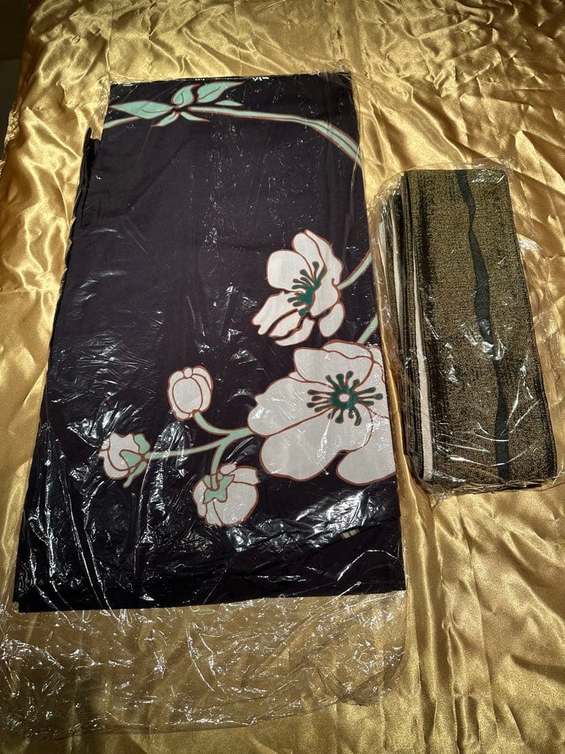 シャンパーニュ・ベルエポック柄・男性用浴衣