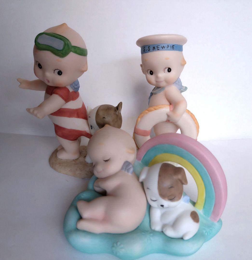 ３点セット　ローズオニール　キユーピー　ビスクドール　陶器　置物