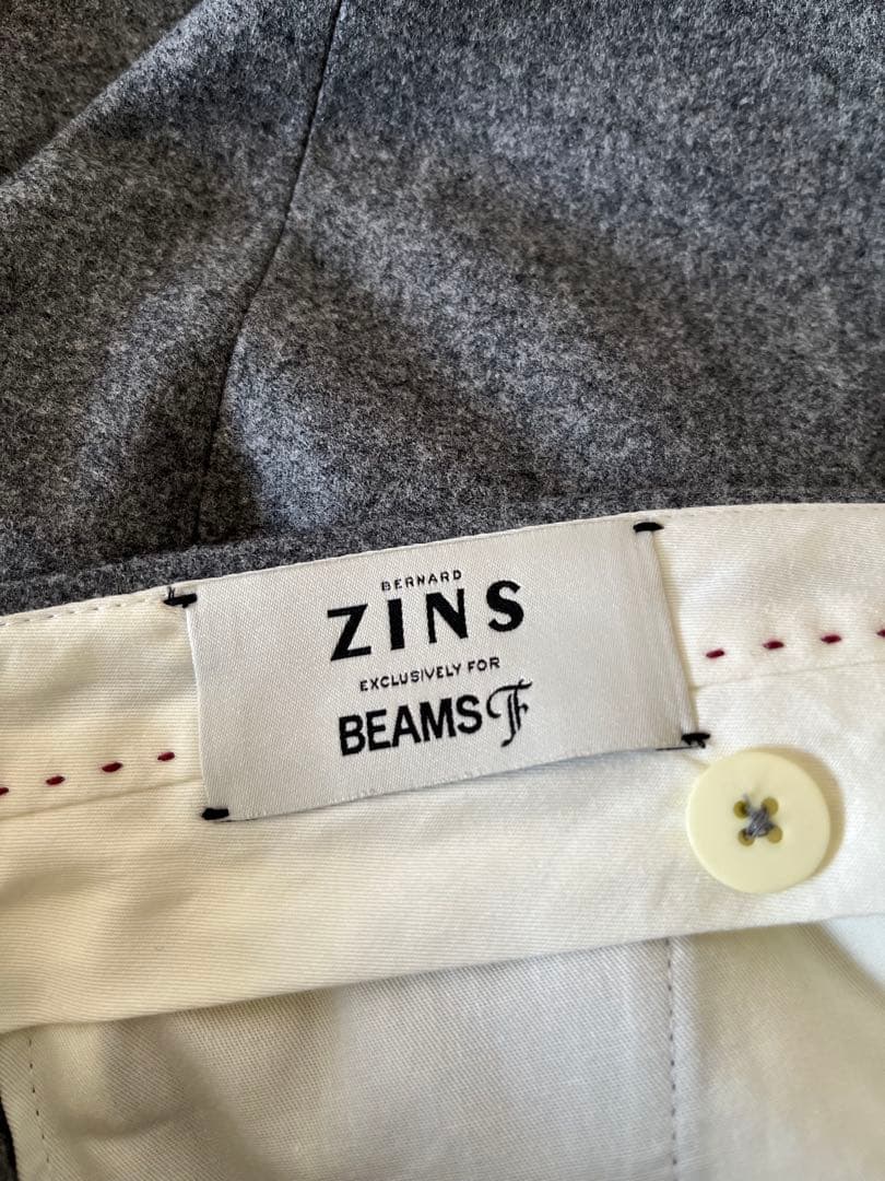 BERNARD ZINS BAC Jフランネル 2プリーツ ワイドスラックス