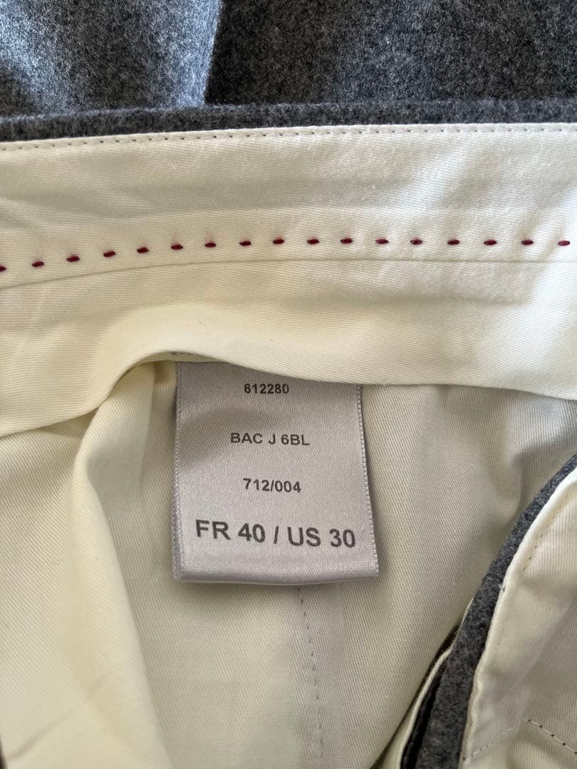 BERNARD ZINS BAC Jフランネル 2プリーツ ワイドスラックス