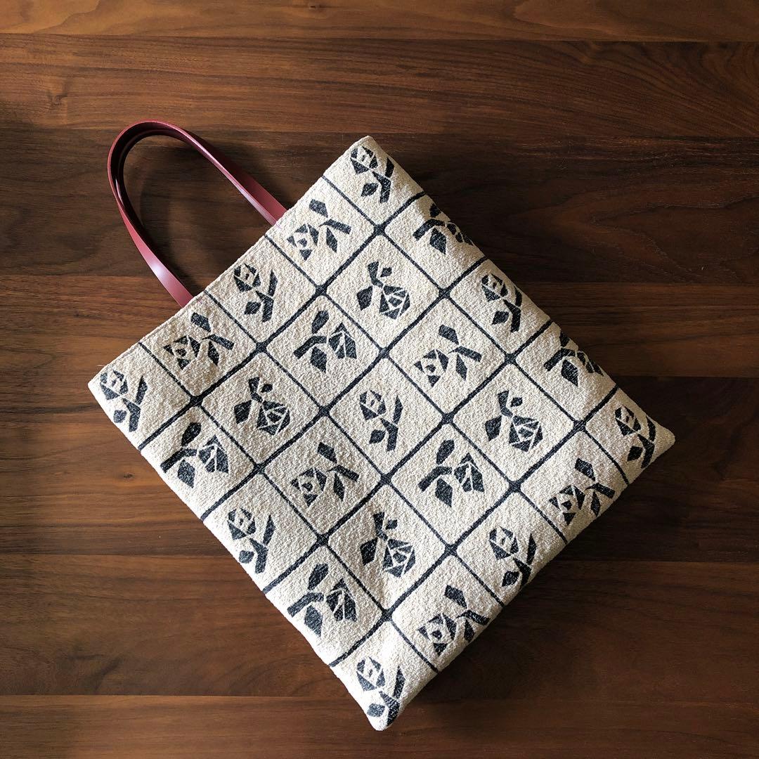 ハンドメイド トートバッグ ミナペルホネン Luluベージュ