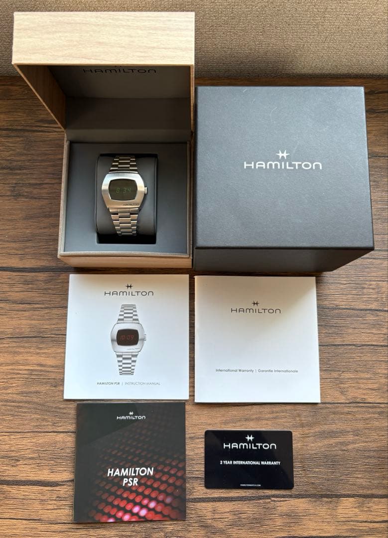 美品 HAMILTON ハミルトン PSR H524140 グリーン LED