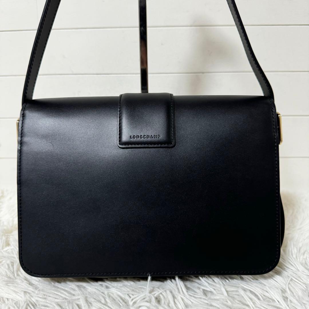 未使用級✨Longchamp ロンシャン ボックストロット　ブラック　レザー