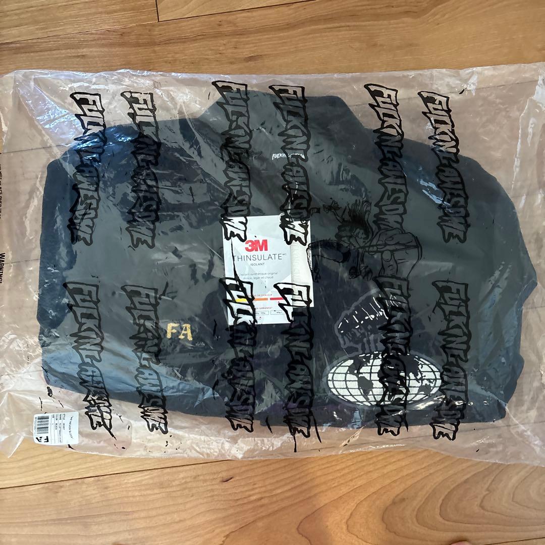 な*み様 fucking awesomeレターマンジャケット ブラック