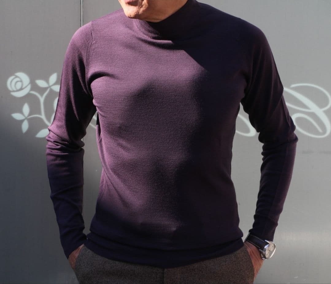 JOHN SMEDLEY モックネック HARCOURT ハイネック