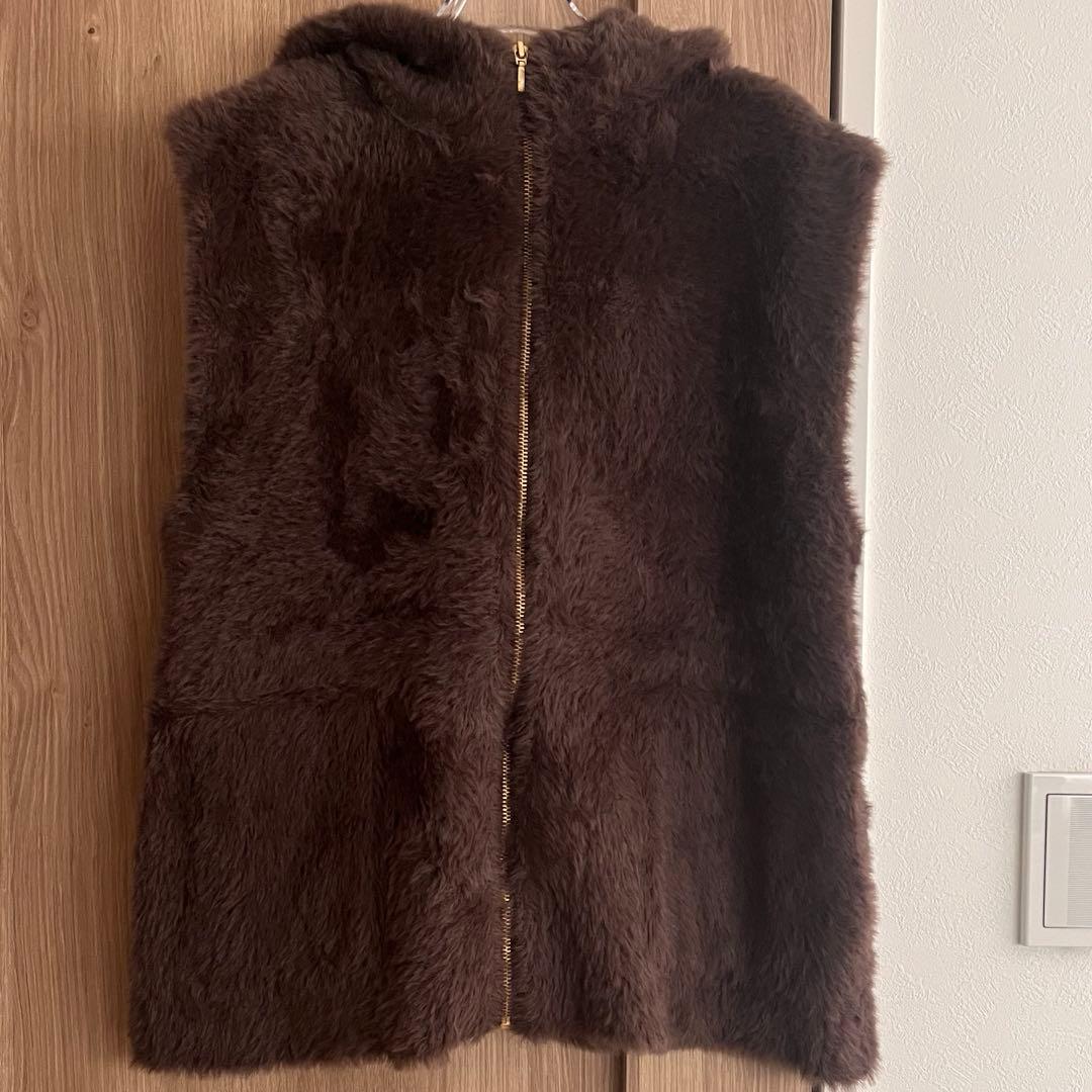 CADUNE サイドチュールロゴスウェット&フェザー接結ベスト 2点セット