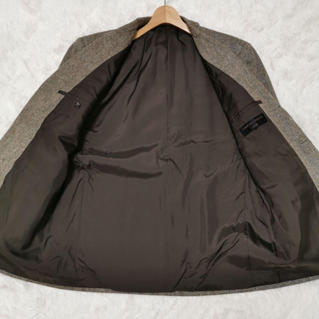 美品 コムデギャルソンオム ツイード テーラードジャケット 田中オム Lサイズ