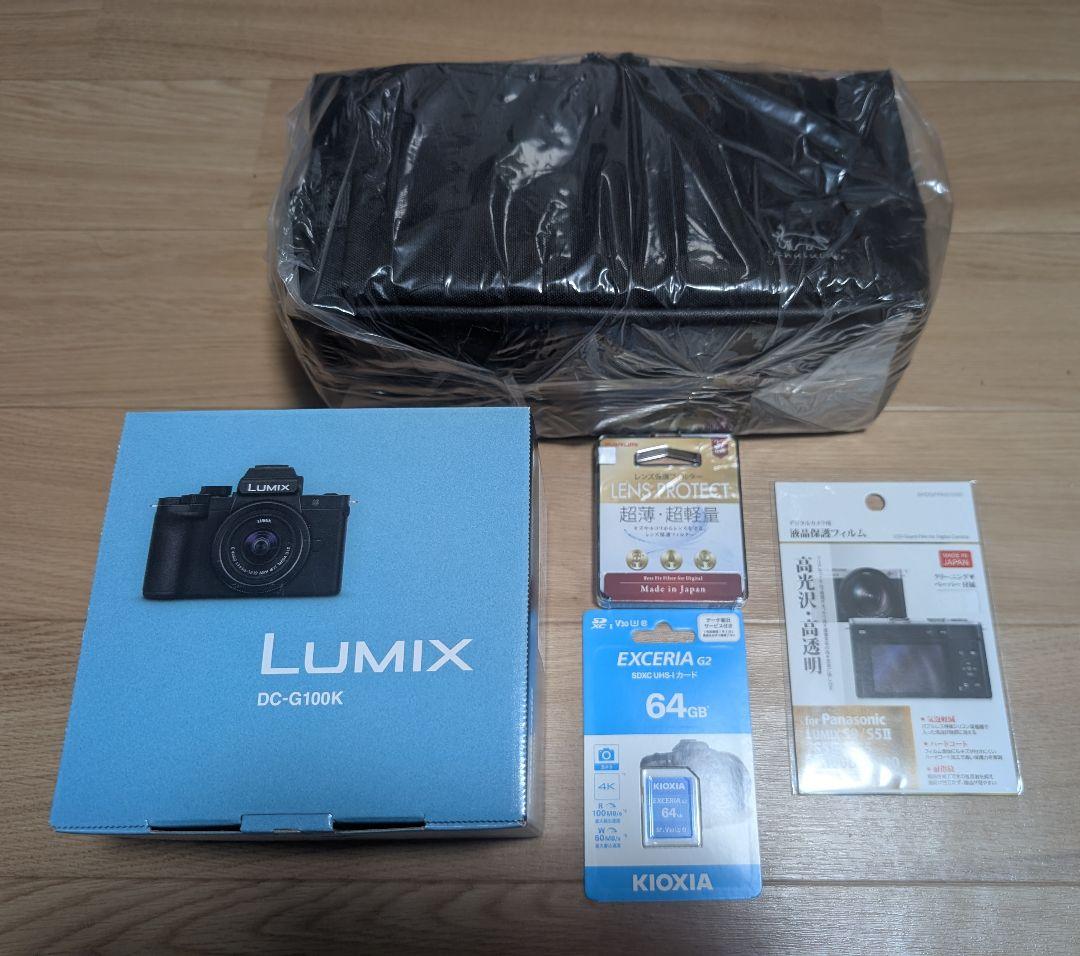 LUMIX ミラーレス一眼カメラ ブラック DC-G100K-K