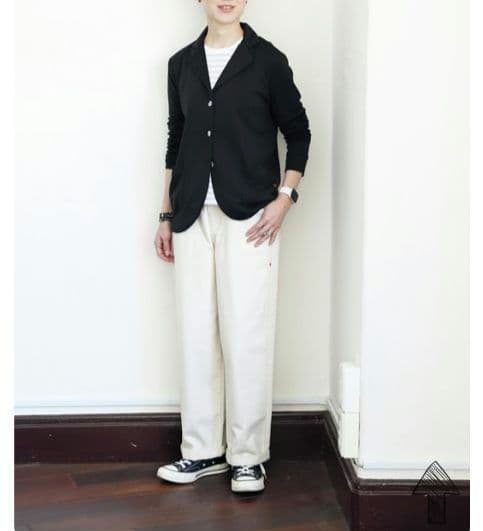 【パーマネントエイジ】シルクコットンジャケット 黒 size3(LL)