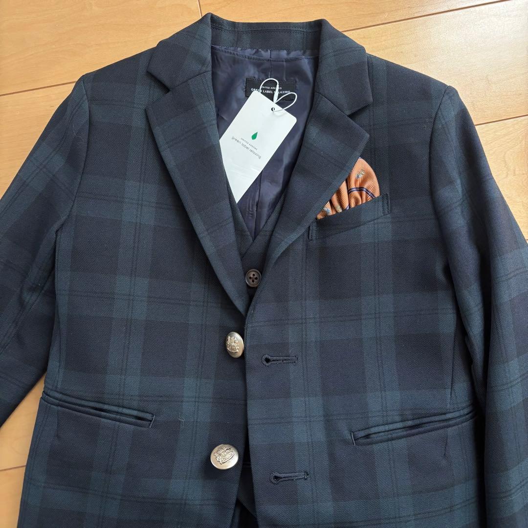 【新品】 キッズフォーマル スーツ 110 卒園式 入学式 男の子 チェック